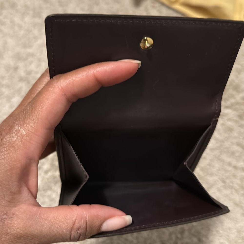 SOLD Louis Vuitton Dark Brown/Purple Monogram Wallet - Picture 7 of 11